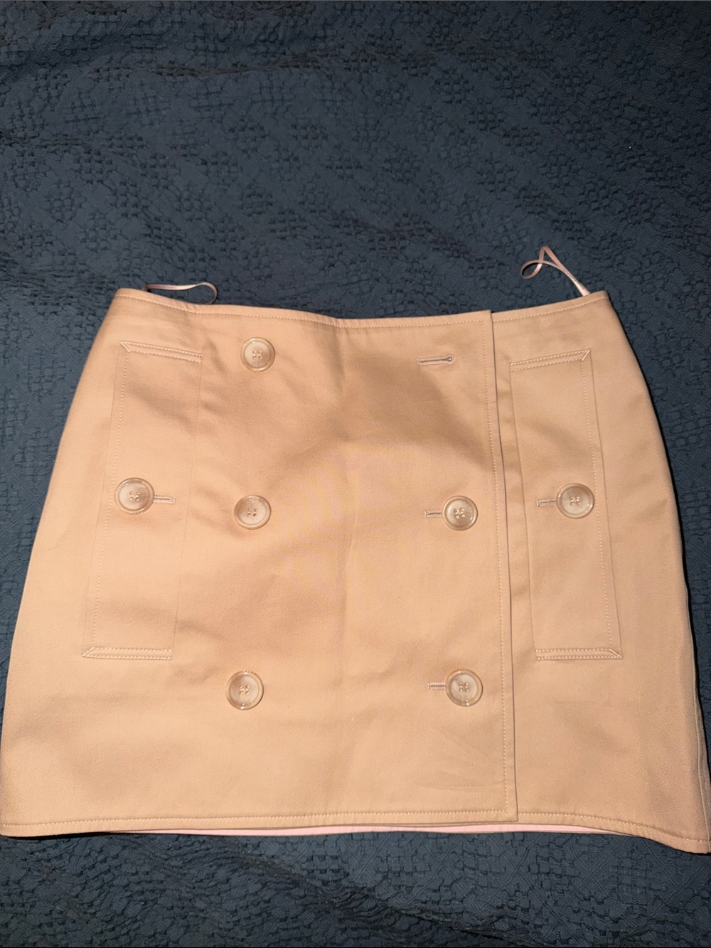 Burberry Ladies Pale Nude Cotton Gabardine Trench Mini SIZE 2